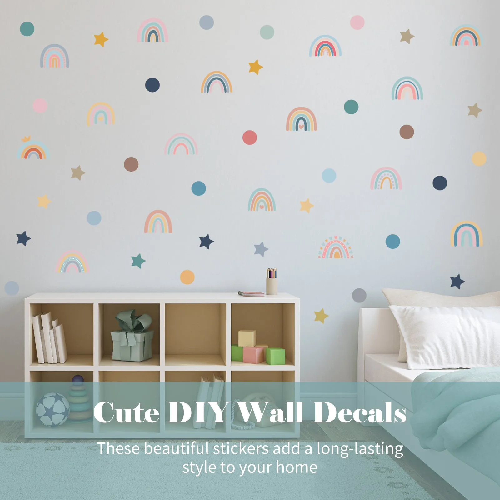 4 Sheets Kids Room Removable Wall Art Decor