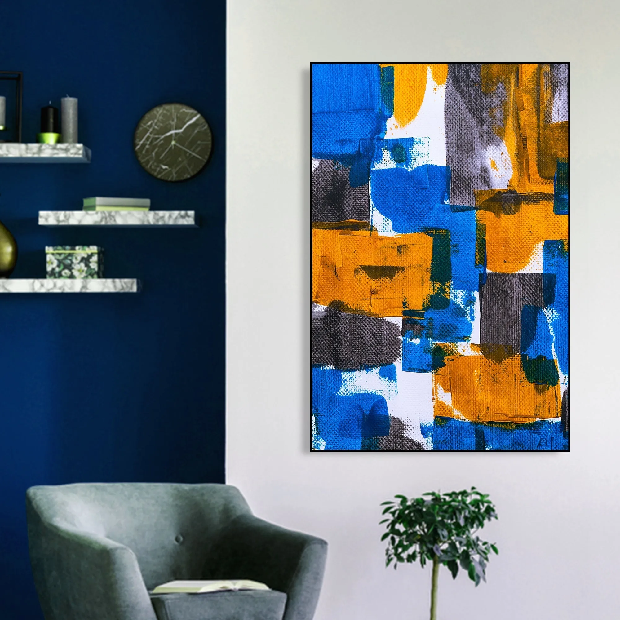 Abstract Art Floating Canvas Wall Painting