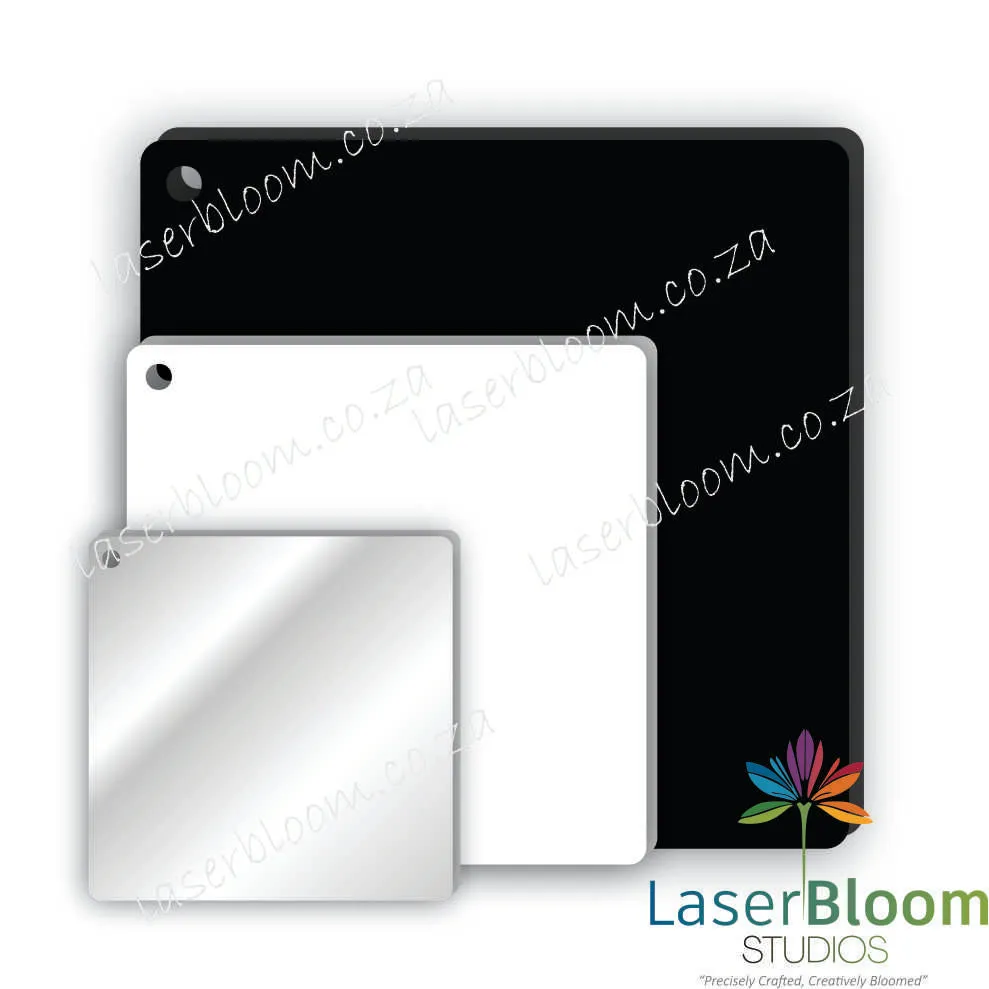 Acrylic Blank Square- Select Your Thickness (1.5mm, 2mm, 3mm)