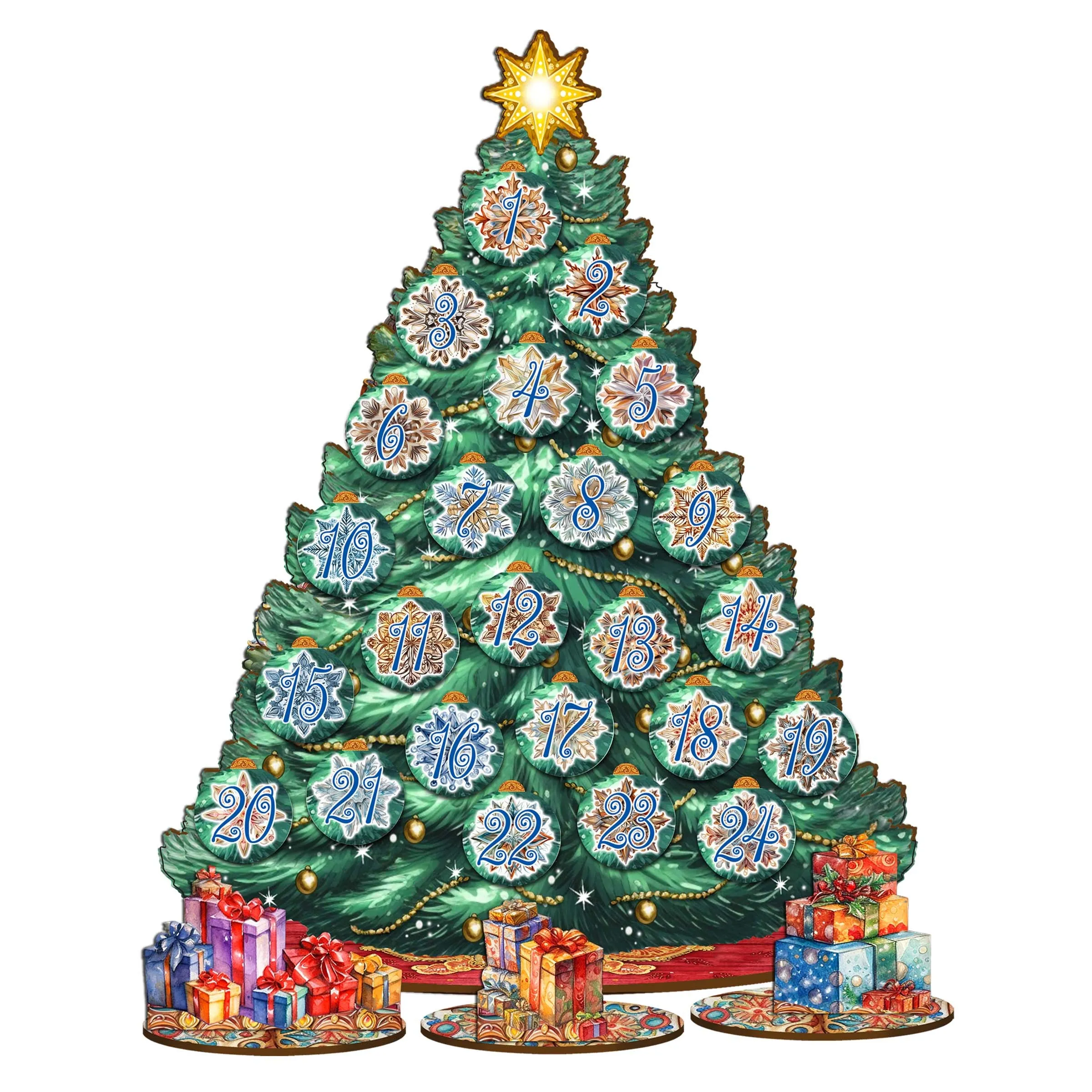 Advent Calendar Christmas Tree Set by G.DeBrekht | Christmas Décor - 8091504