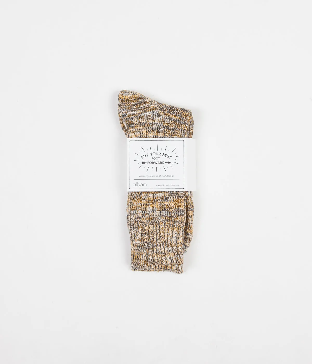 Albam Marl Socks - Yellow / Navy / White