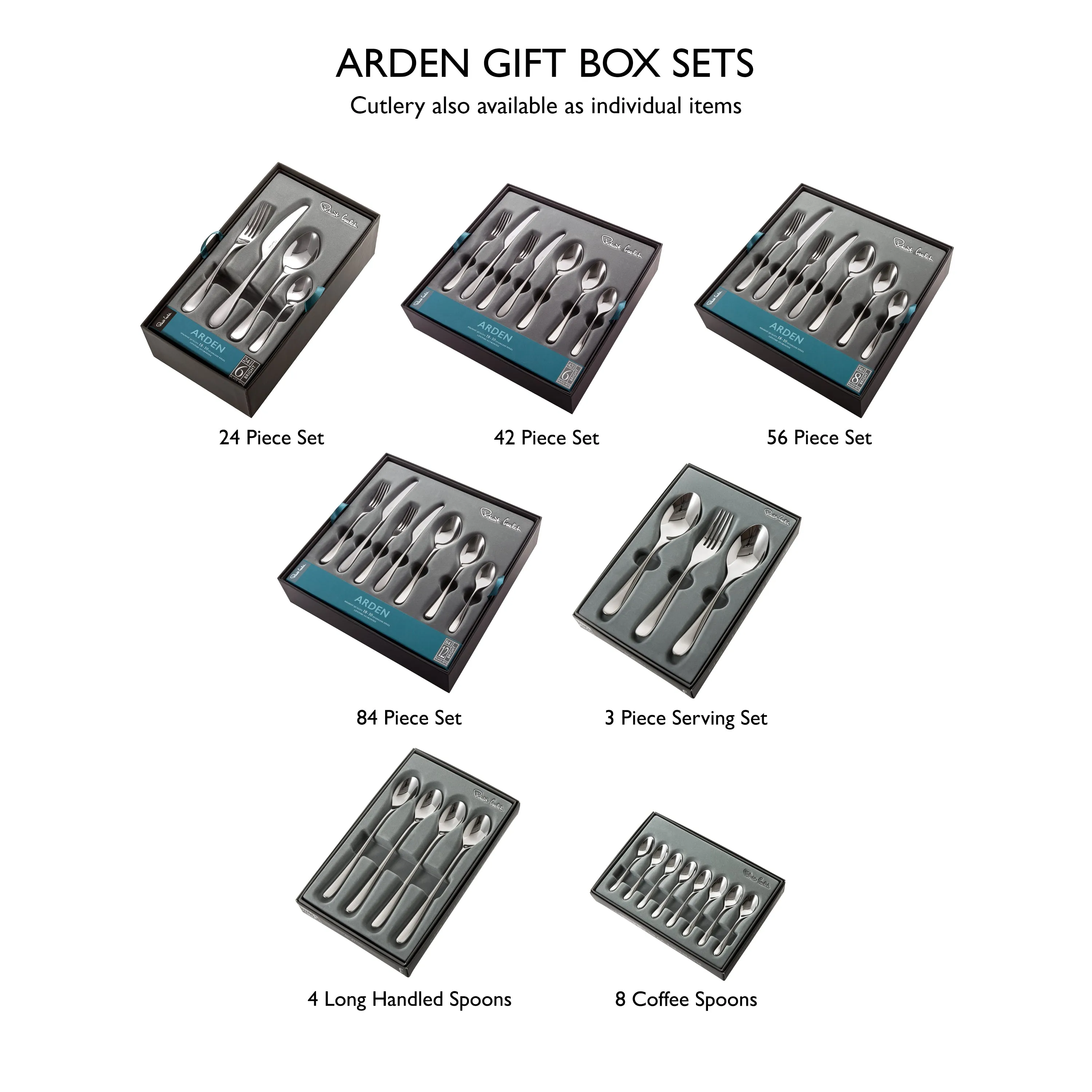 Arden Bright Cutlery Set, 42 Piece for 6 People