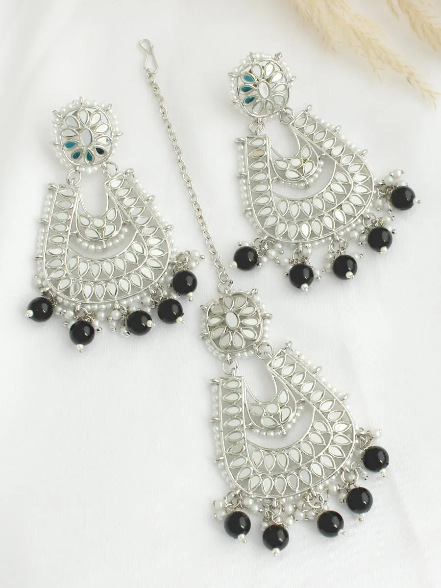 Avika Mirror Earrings & Tikka