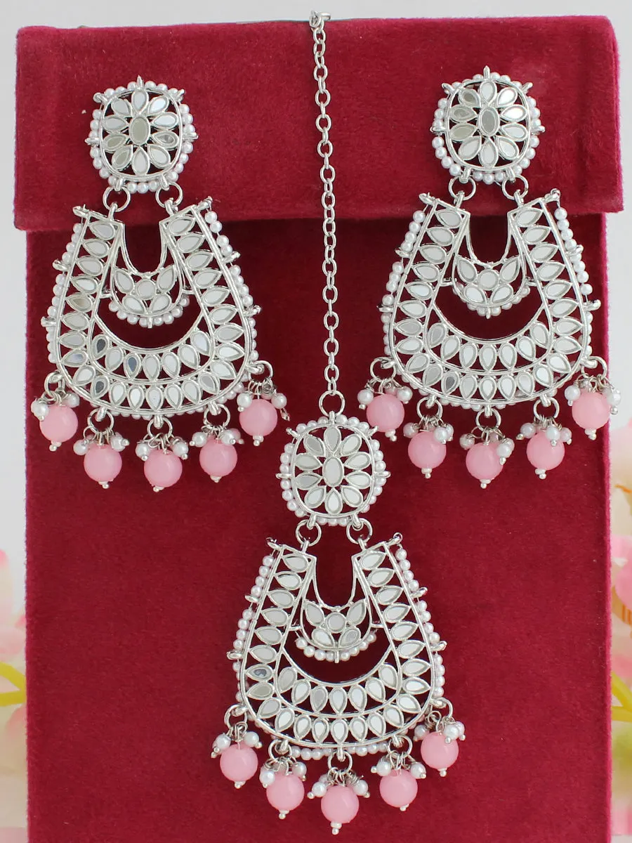 Avika Mirror Earrings & Tikka