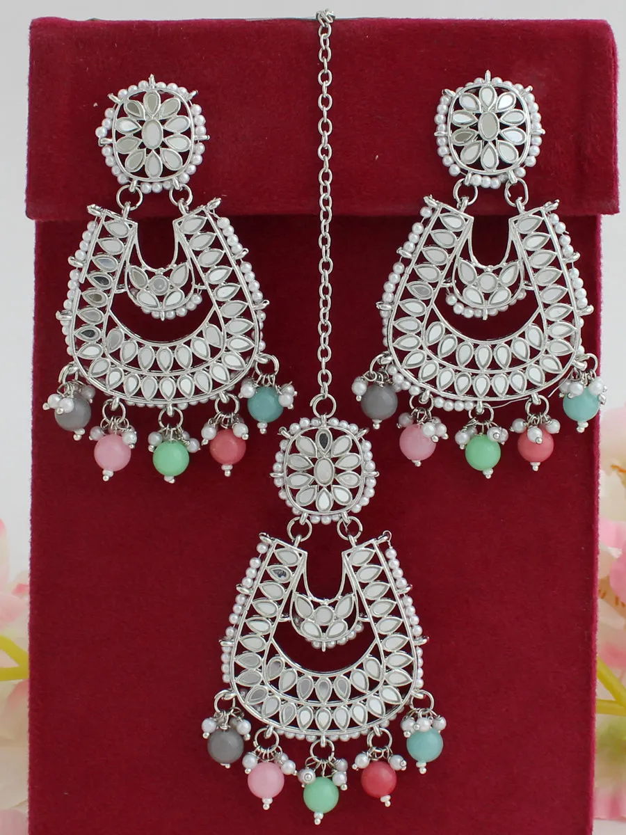 Avika Mirror Earrings & Tikka