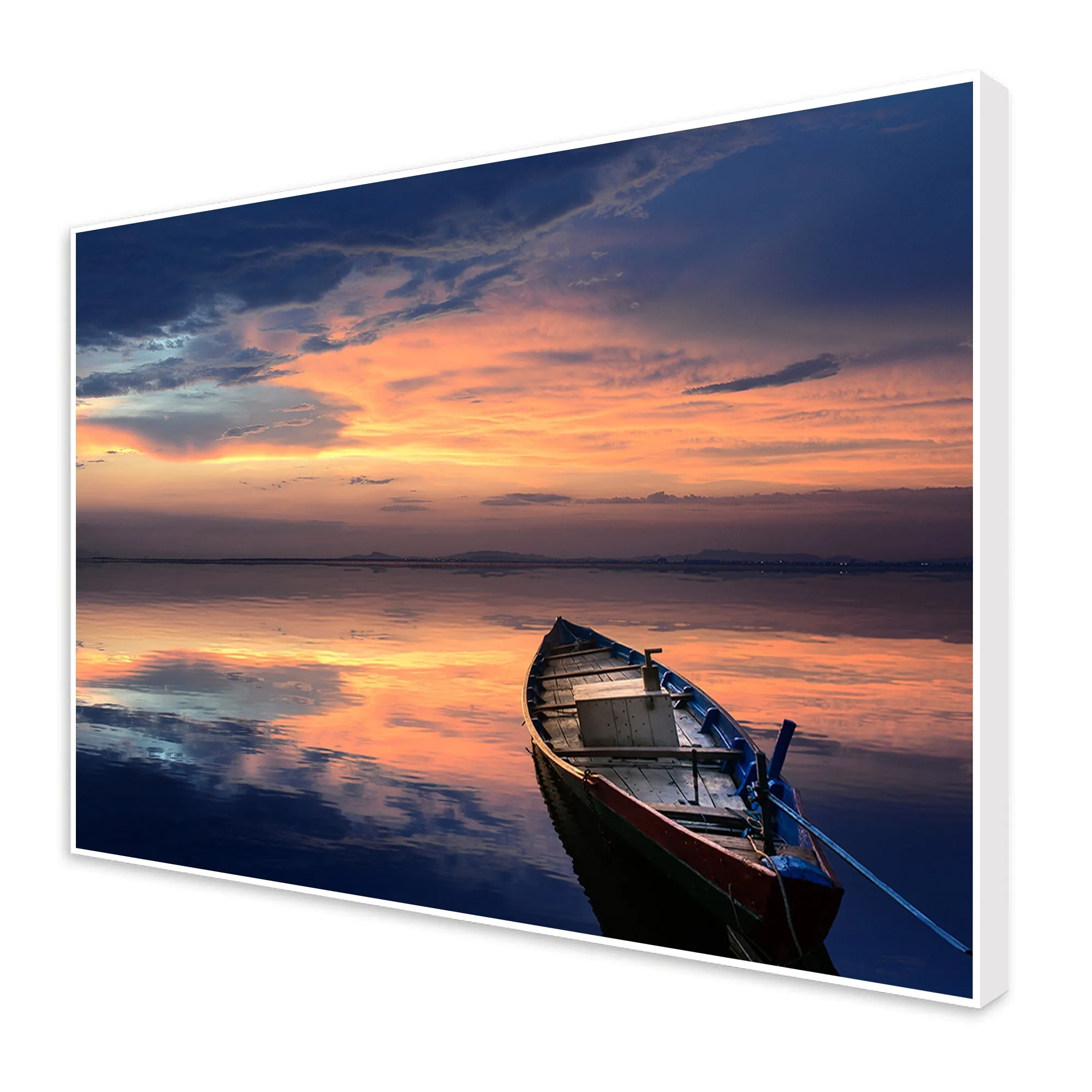 Beautiful Horizon Sunset Wall Painting Floating Canvas