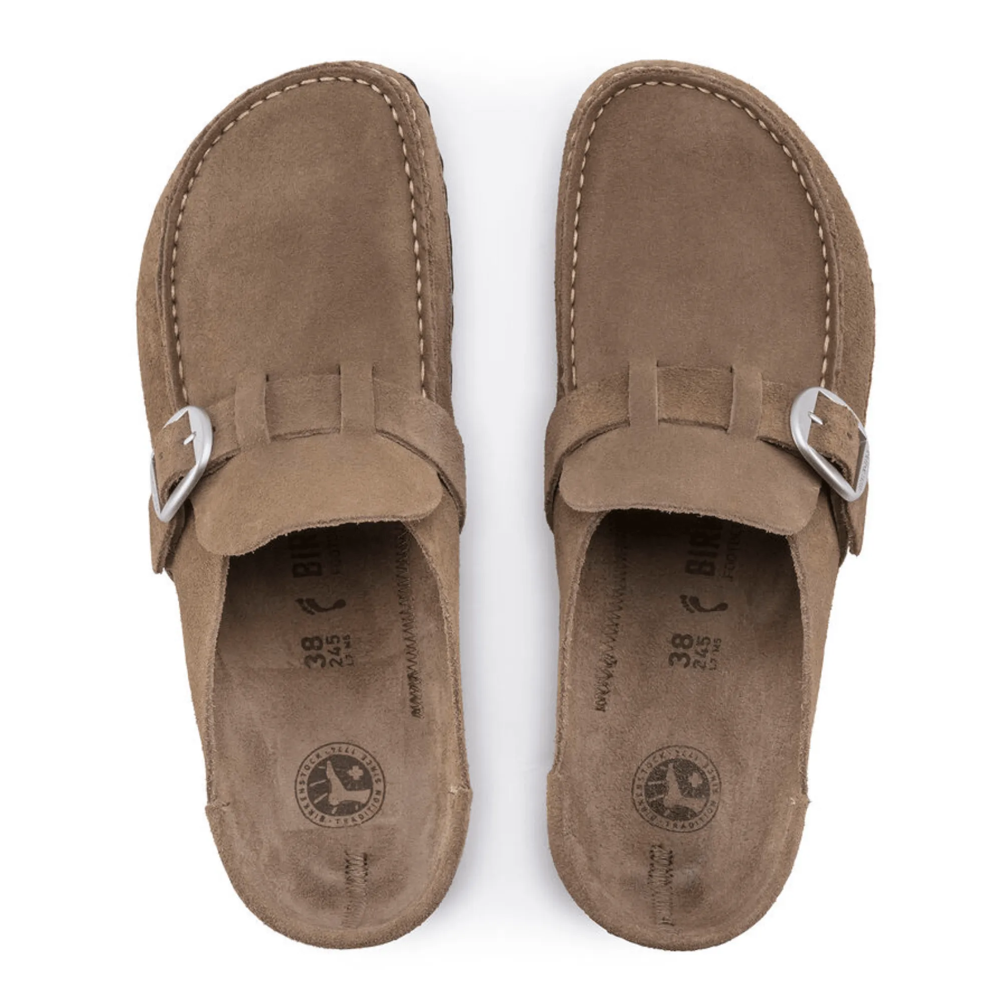 Birkenstock Buckley Gray Taupe Suede Narrow