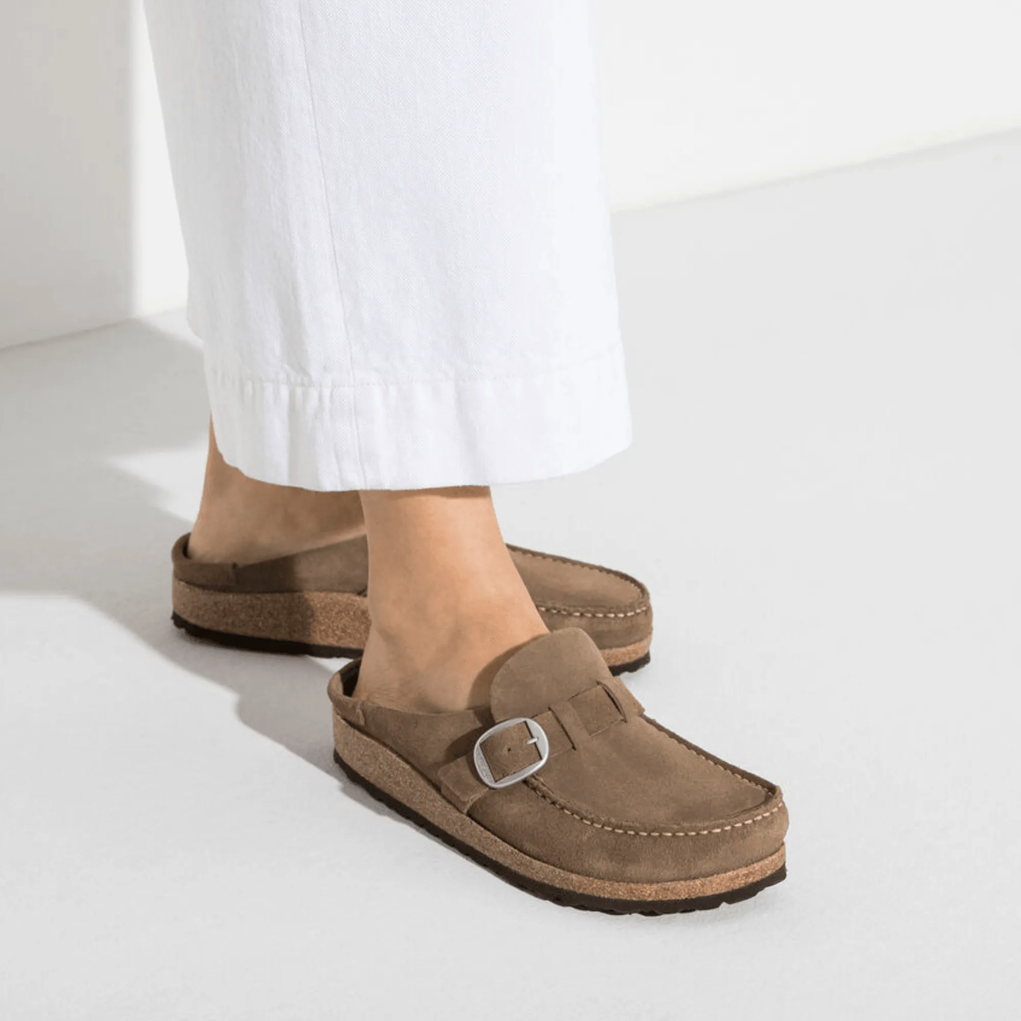 Birkenstock Buckley Gray Taupe Suede Narrow