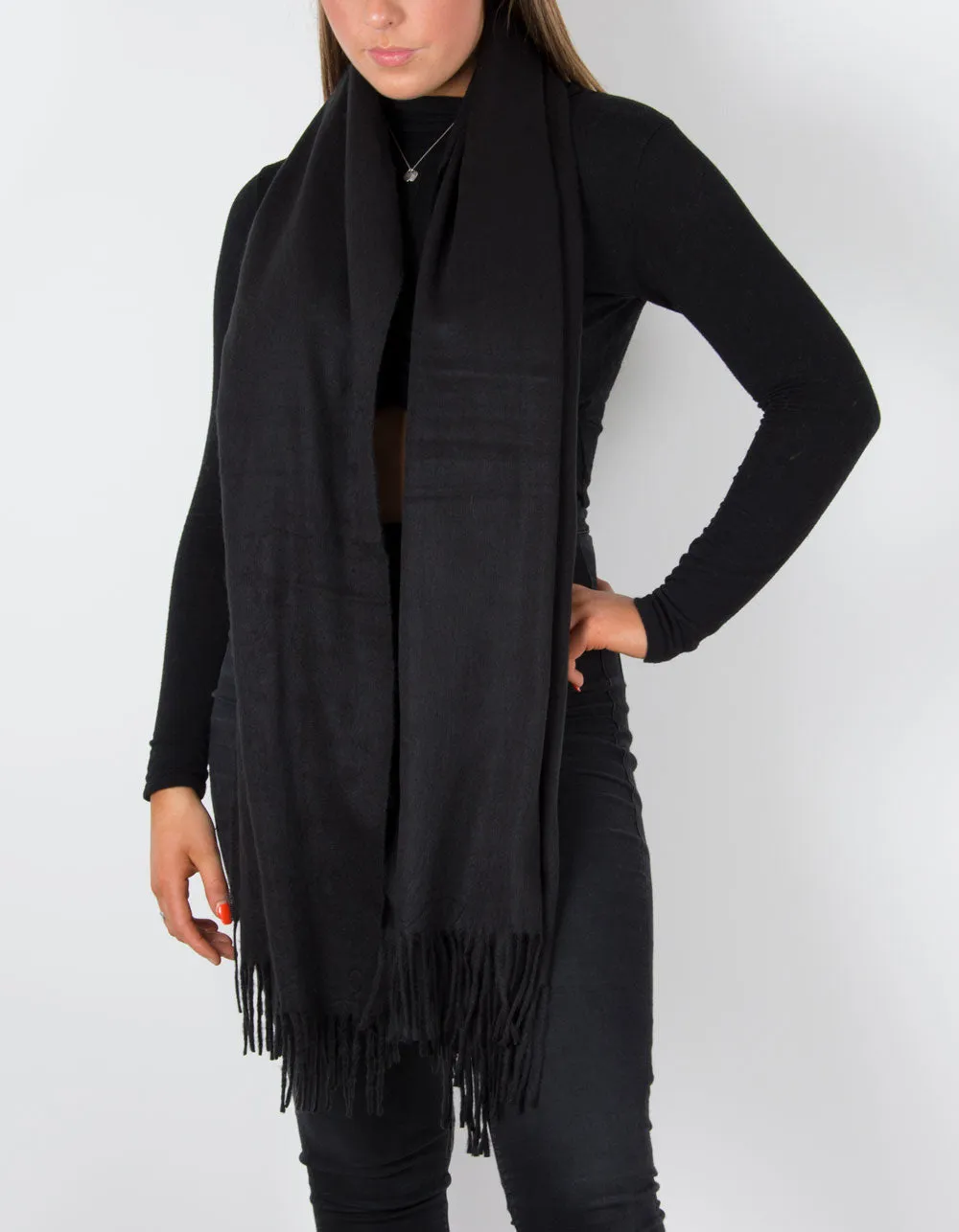 Black Blanket Scarf