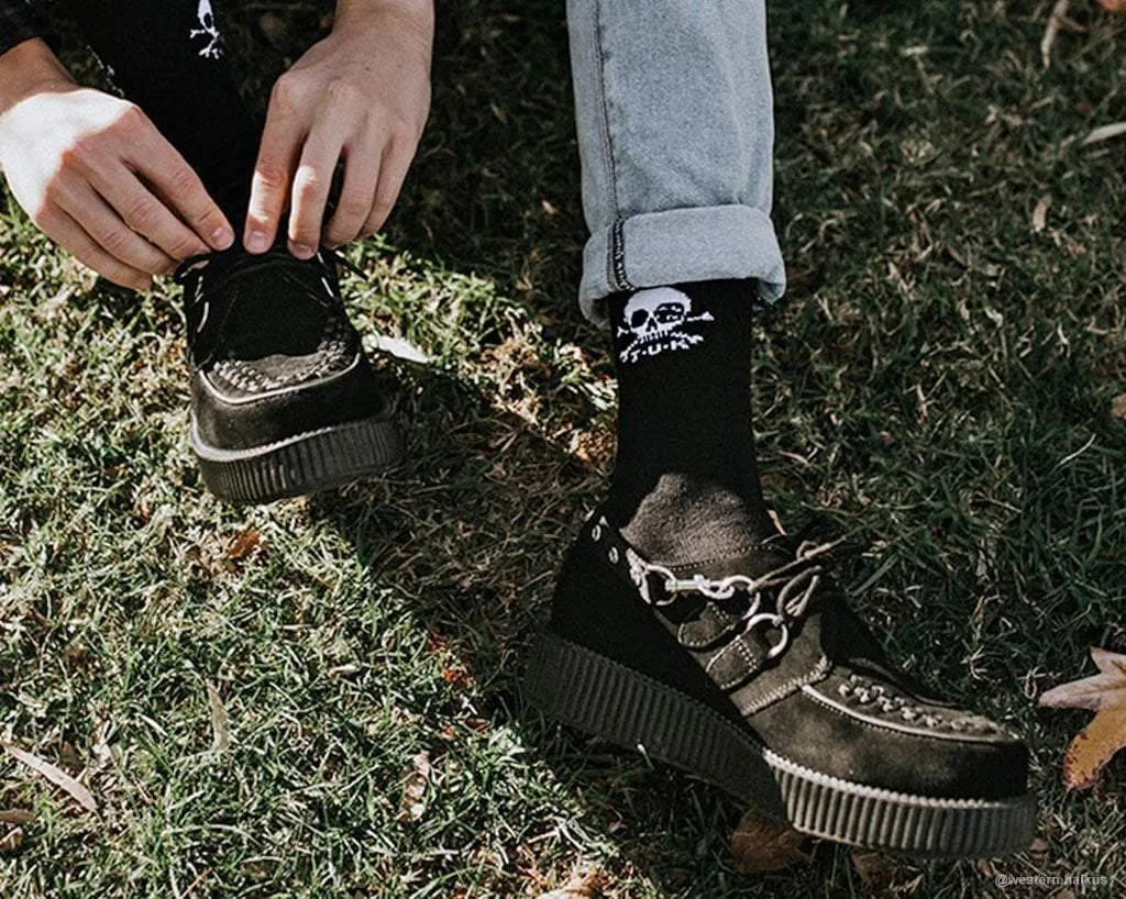 Black T.U.K. Skull Logo Men’s Sock