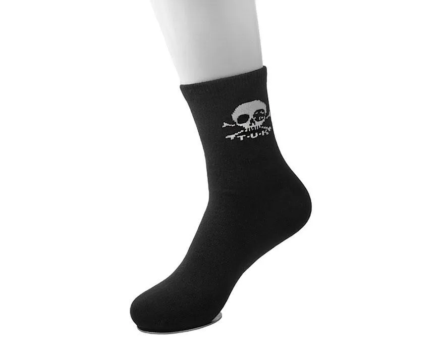 Black T.U.K. Skull Logo Women’s Sock