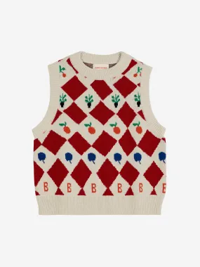 Bobo Choses Harlequin Printed Vest Red