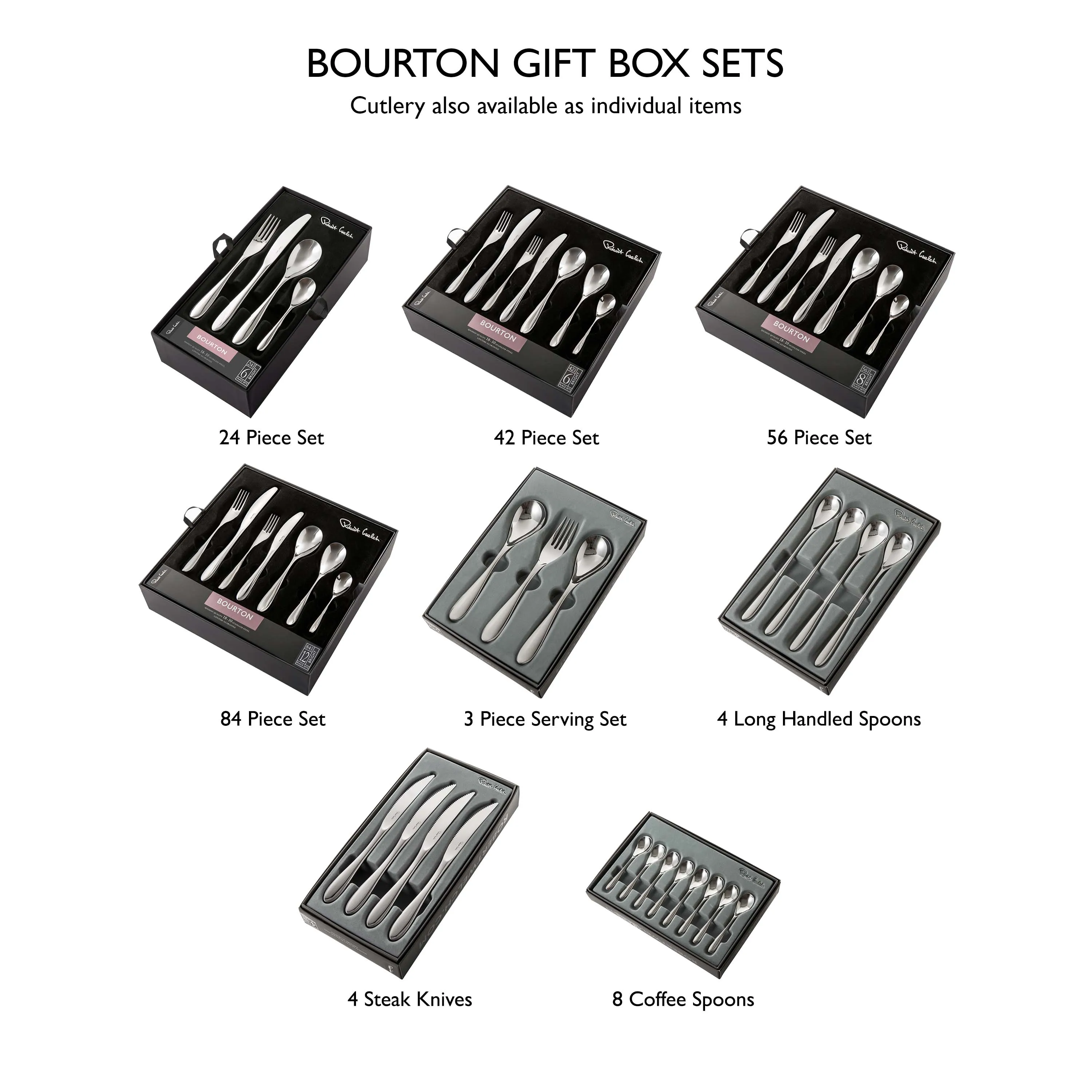 Bourton Bright Cutlery Set, 24 Piece for 6 People