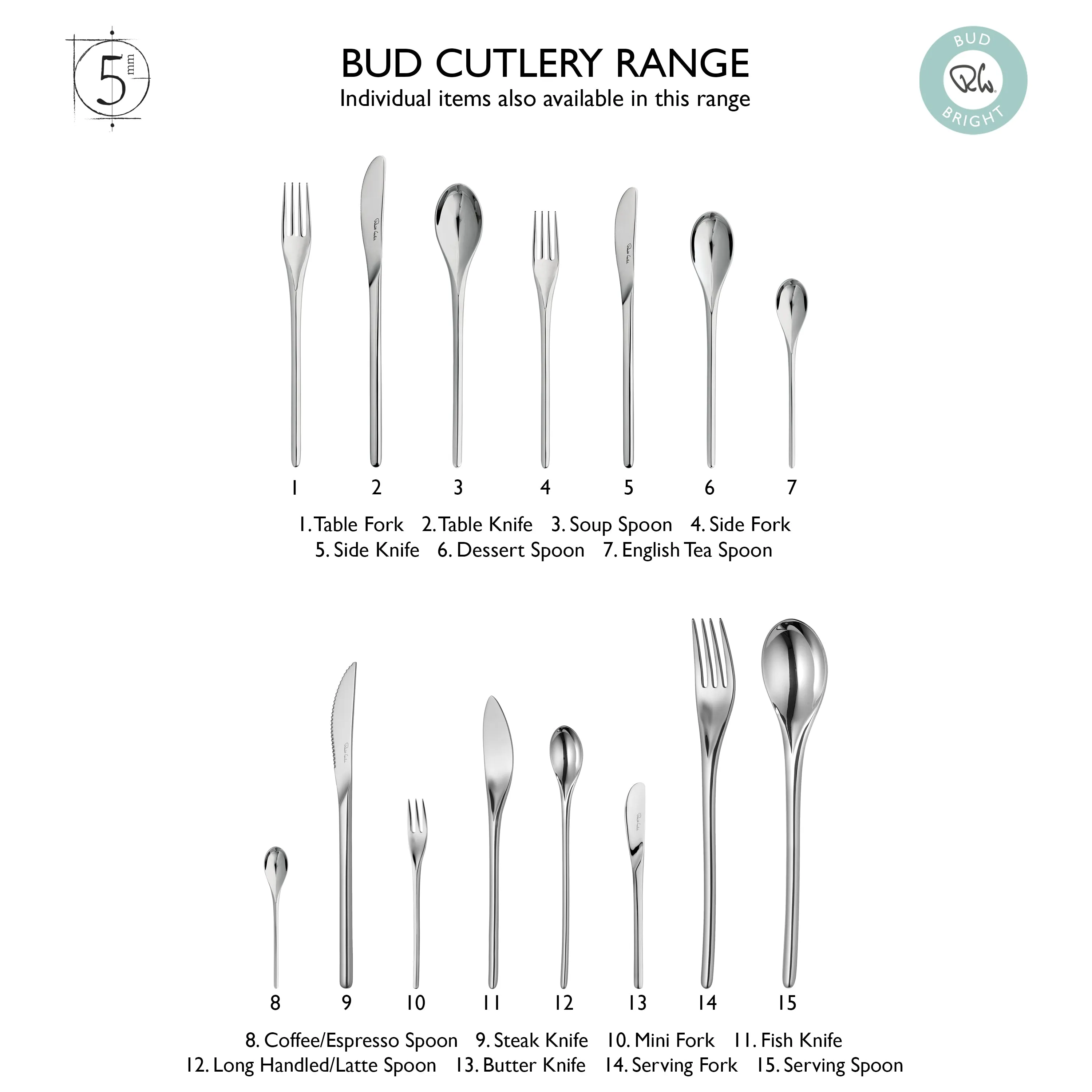 Bud Bright Cutlery Set, 42 Piece for 6 People