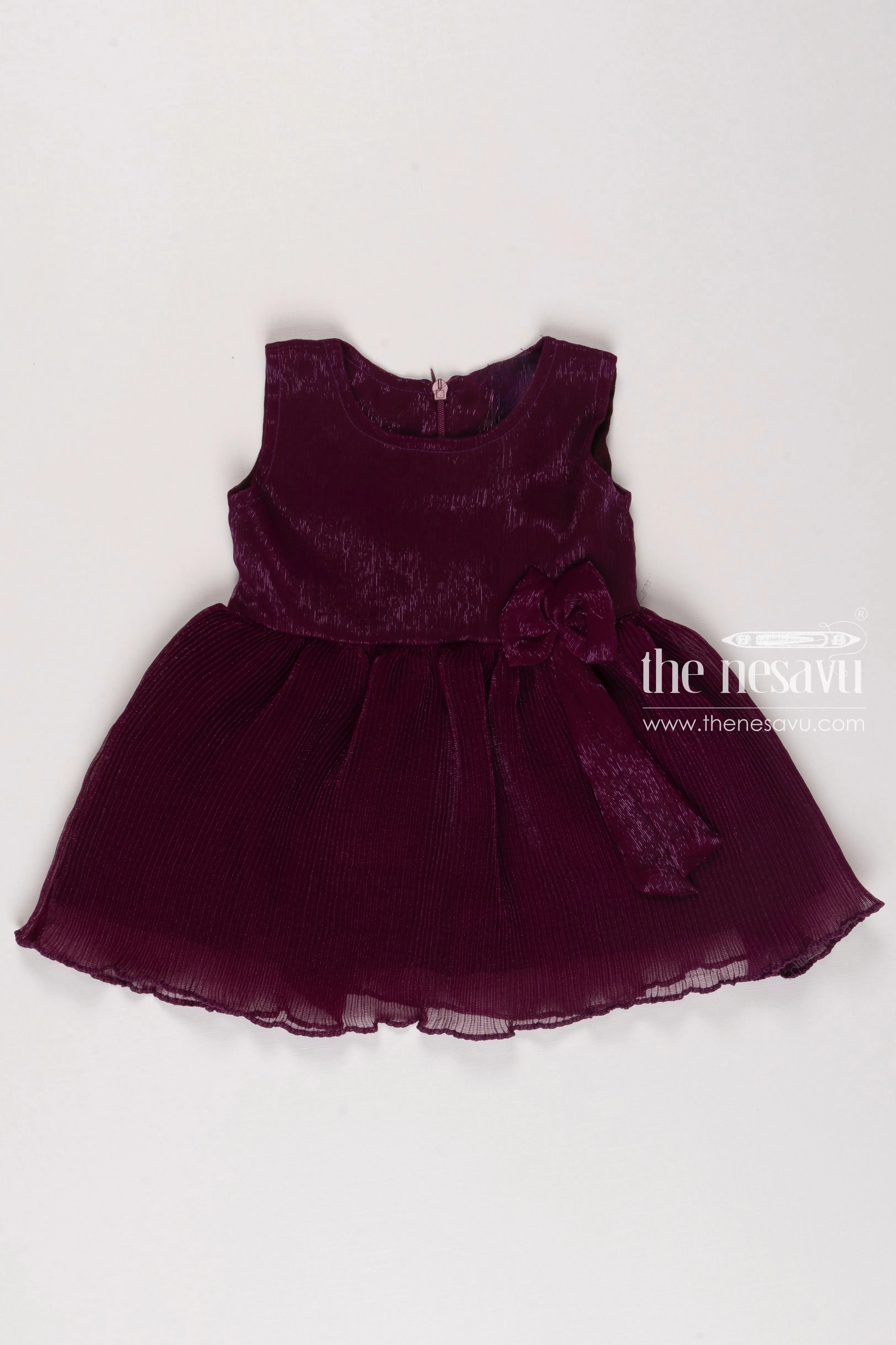 Burgundy Bliss Tulle Frock Party Wear Gown for Girls