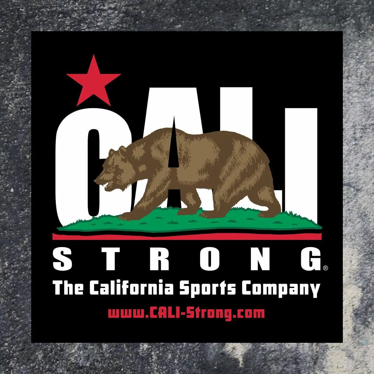 CALI Strong Original Sticker 4 inch Square Vinyl Decal