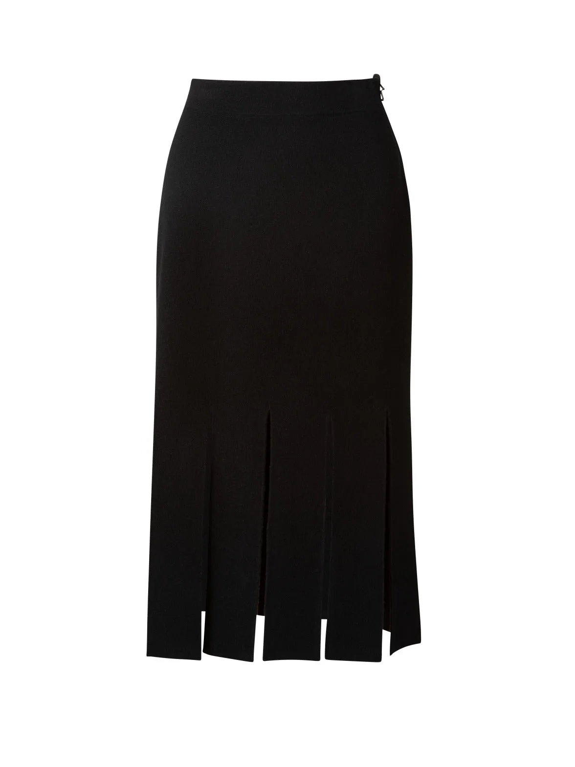 Cashmere Double Face Reversible Fringe Skirt