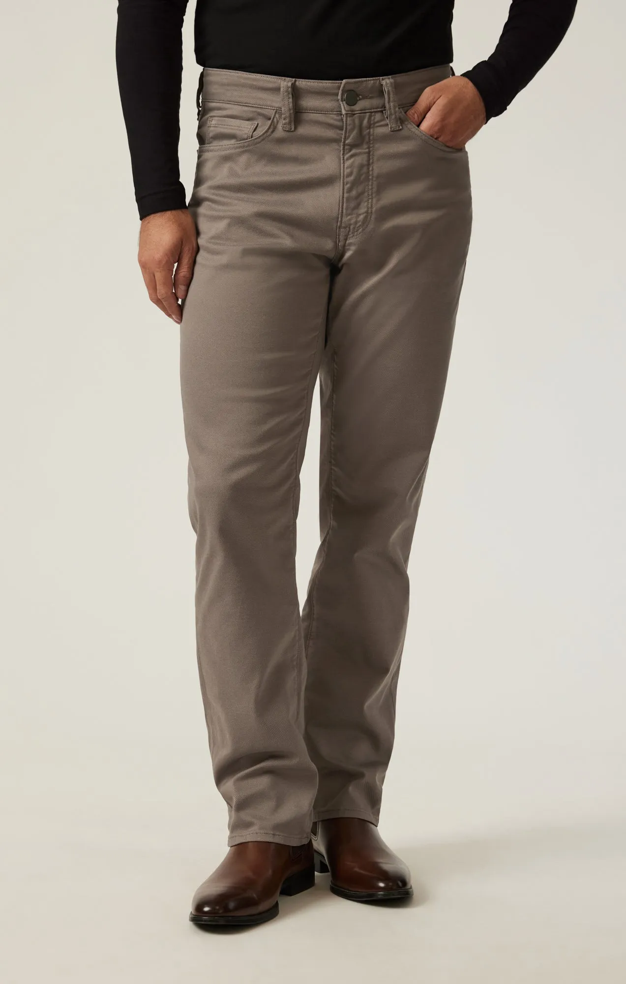 Charisma Relaxed Straight Pants in Taupe Coolmax