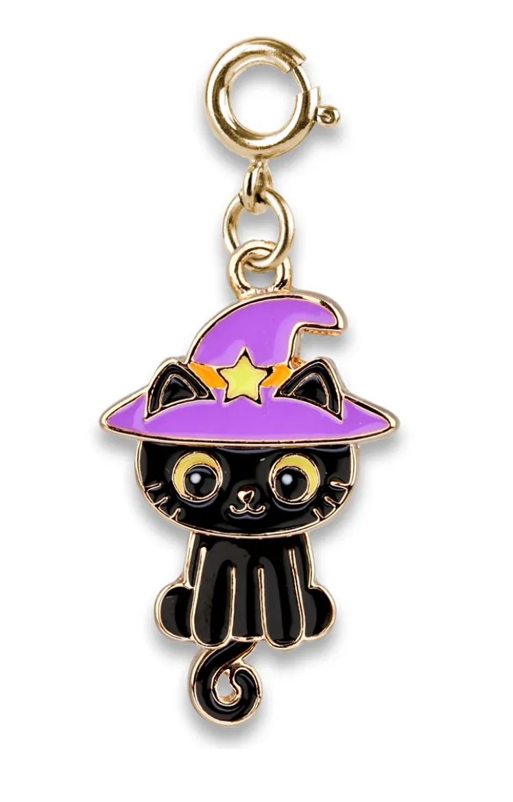 CHARM IT! Gold Swivel Black Cat Charm