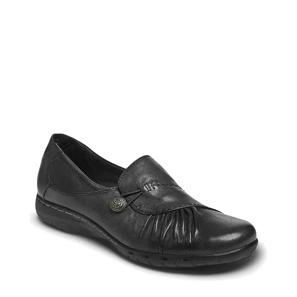 Cobb Hill by Rockport Women's Paulette Slip On Leather Loafer (Black)