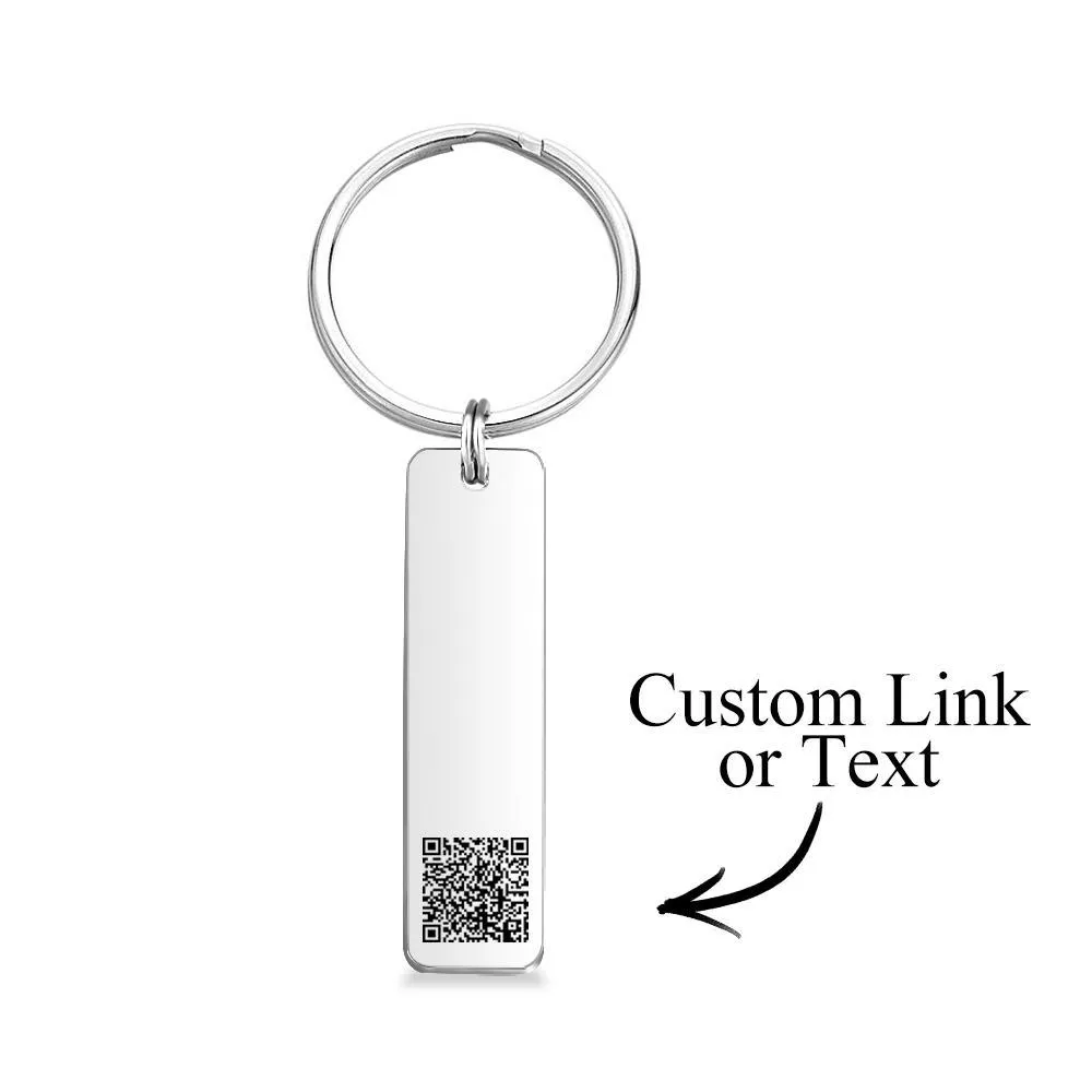 Custom Engraved QR Code keychains