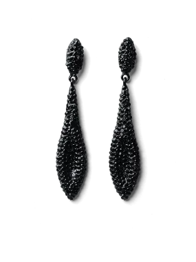 Edie Black Crystal Earrings