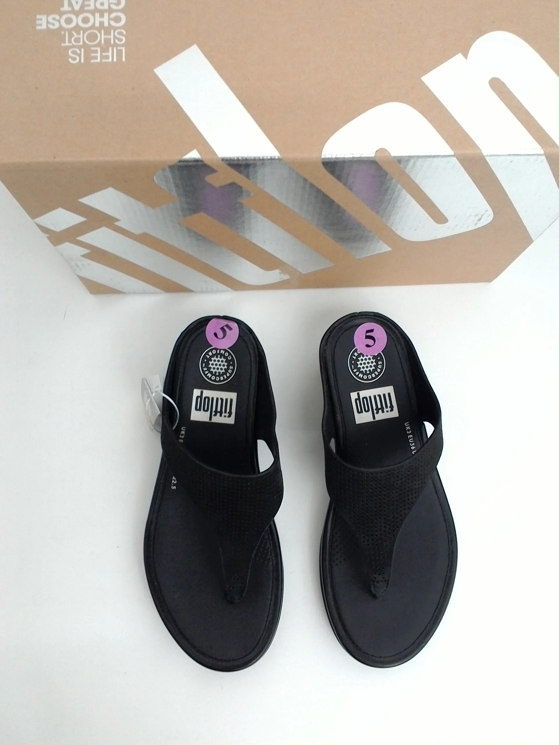 Fitflop Women's Black Banda (Perf) Size 5