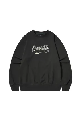 Ghost Face Printed Crewneck Sweatshirt