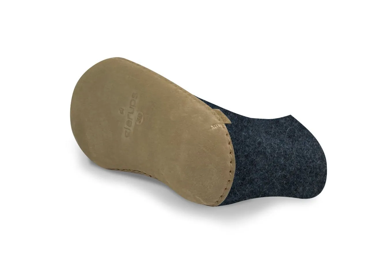 Glerups Denim Boot with Leather Sole Slipper