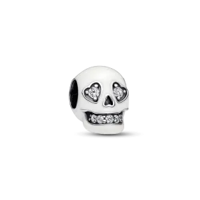 Glow-in-the-dark Sparkling Skull Charm 792811C01