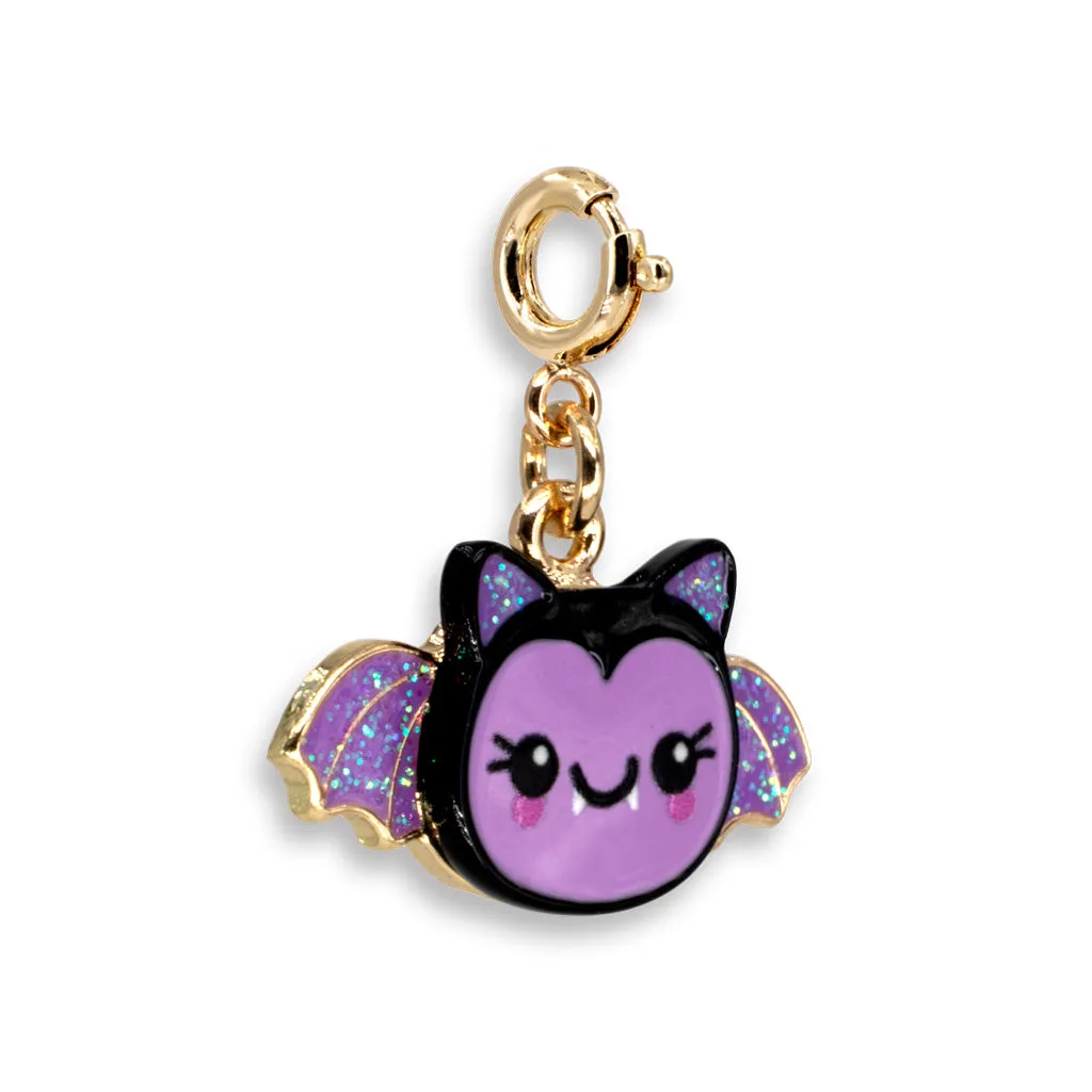 Gold Glitter Bat Charm