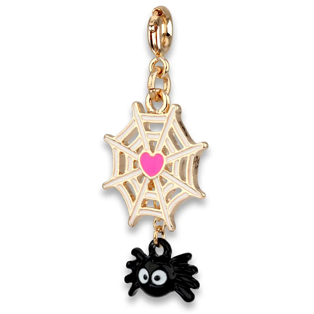 Gold Spider Web Charm