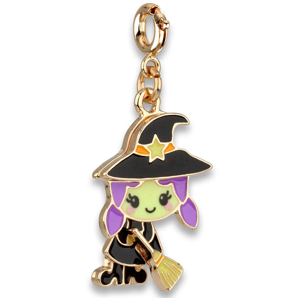 Gold Swivel Witch Charm