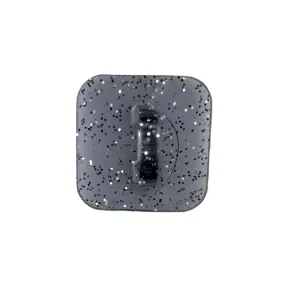 Grey Sparkle Square Stick-On Hook