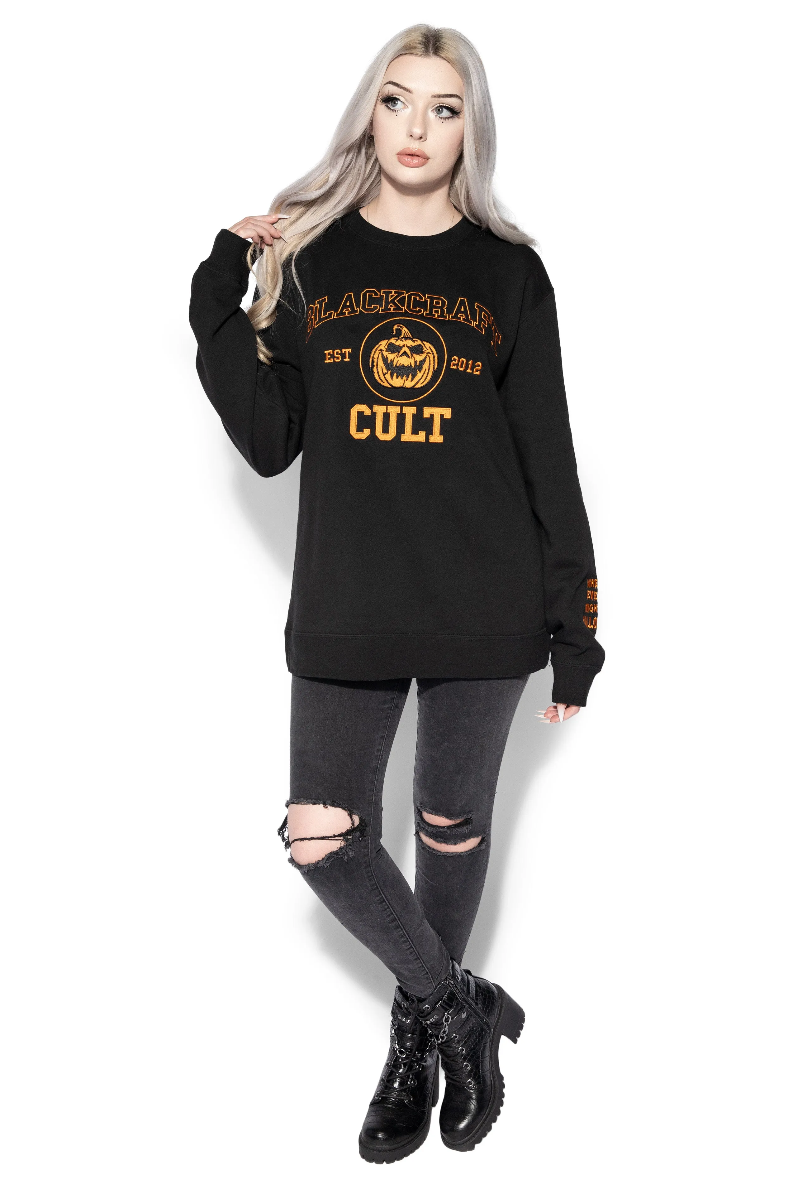 Halloween Varsity - Embroidered Crewneck