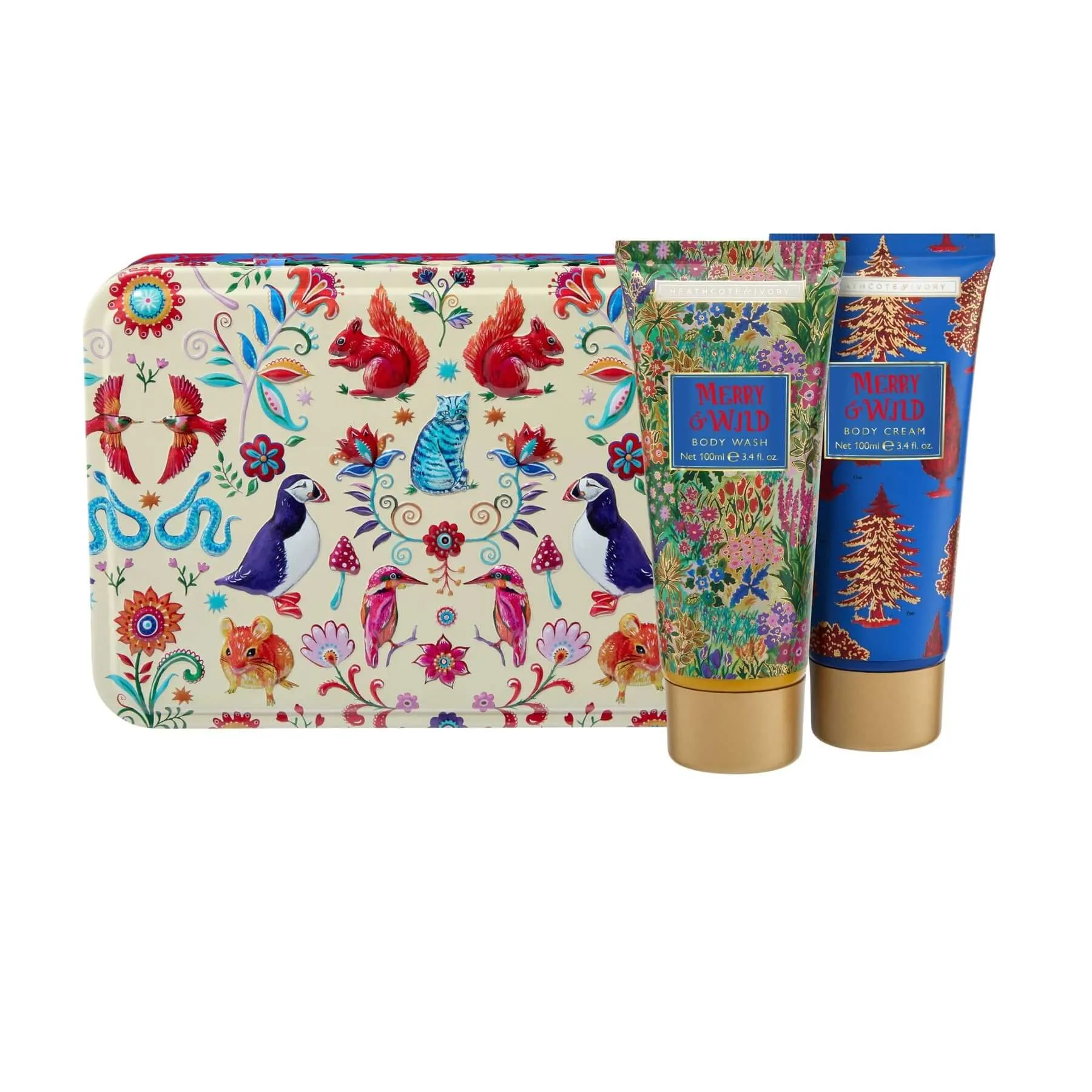 Heathcote & Ivory - Merry and Wild Wildlife Story Tin Gift Set