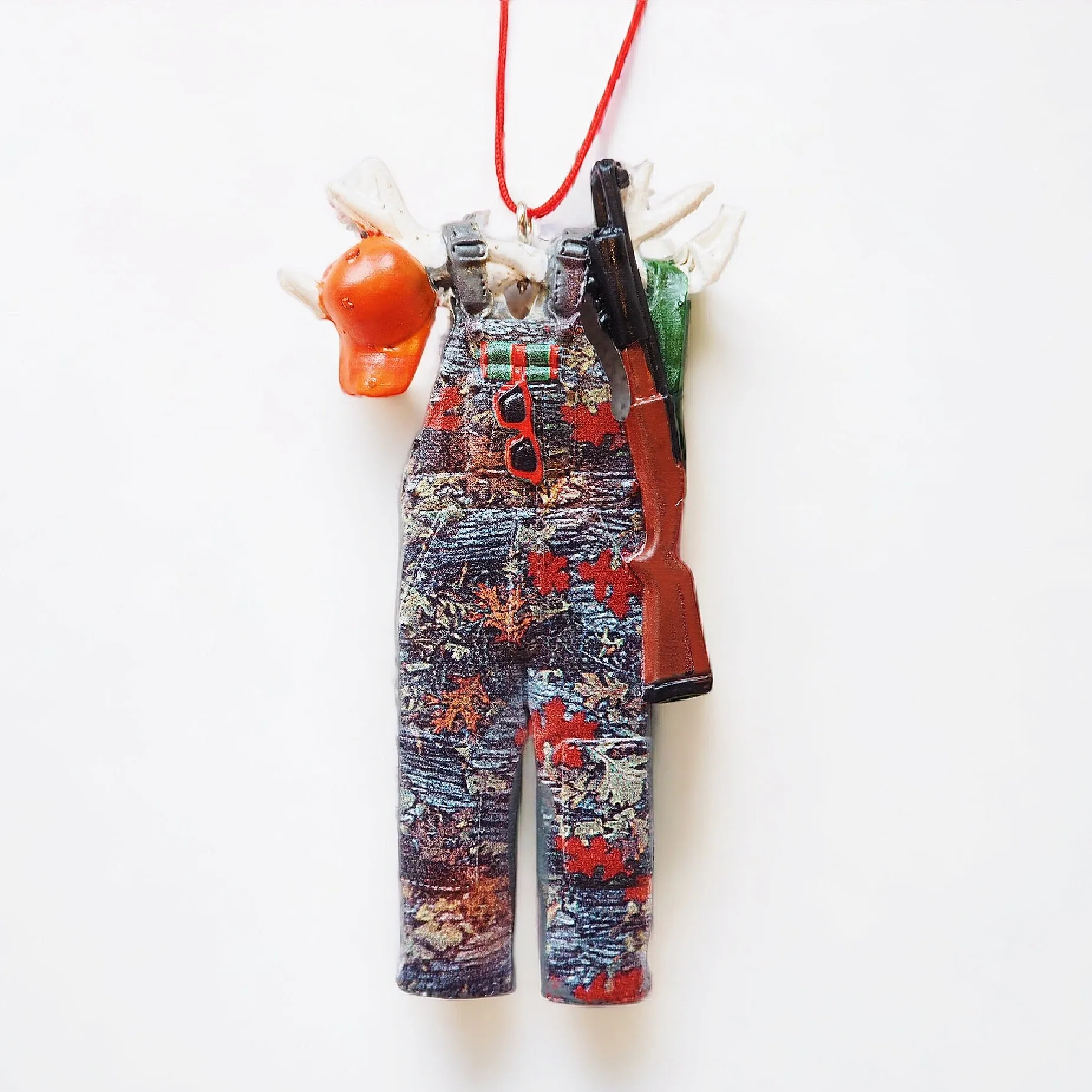 Hunter's Camo Overalls Christmas Ornament