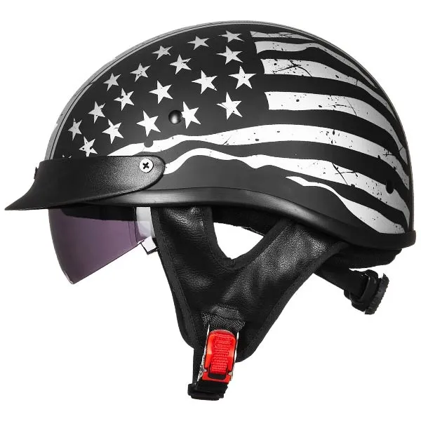 ILM Motorcycle Open Face Half Helmet Model 205V