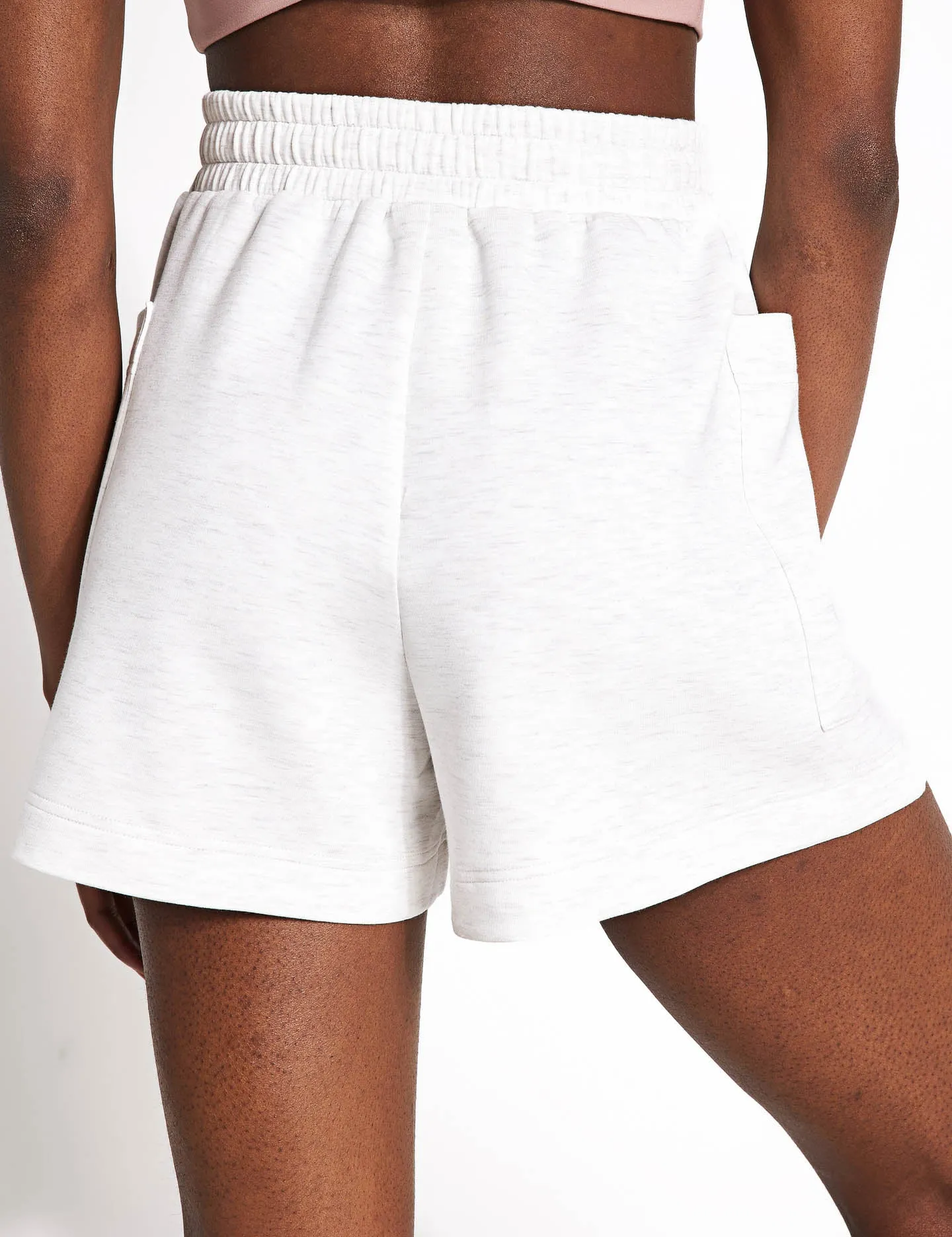 Isabella Mid-Rise Short 4" - Ivory Marl