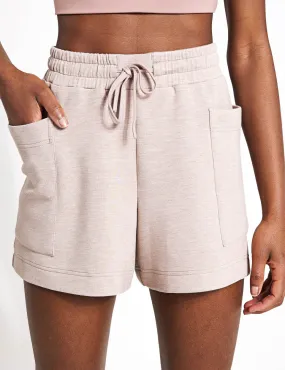 Isabella Mid-Rise Short 4" - Taupe Marl