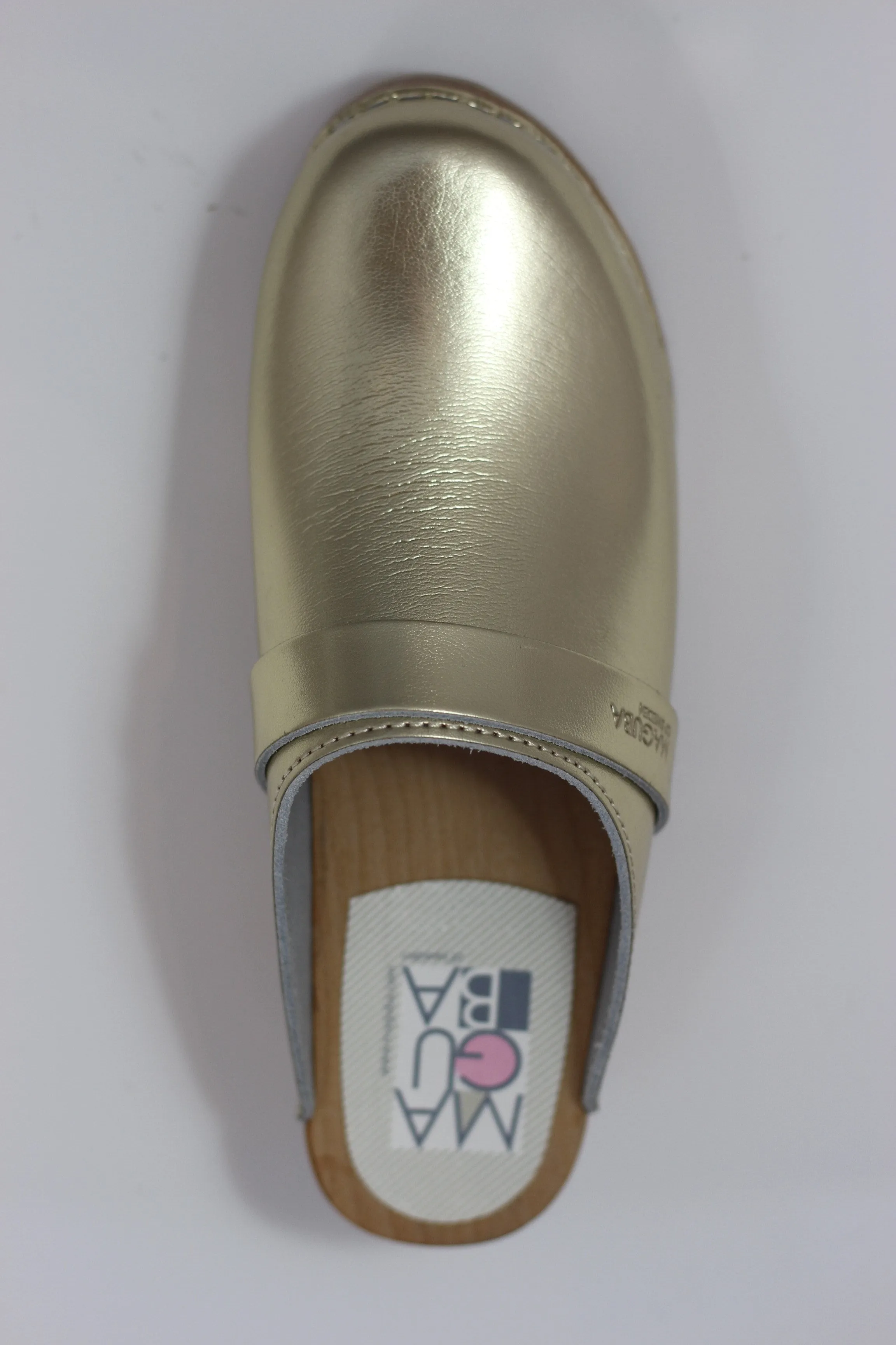 Maguba Women's Berkeley Clog - Gold Leather