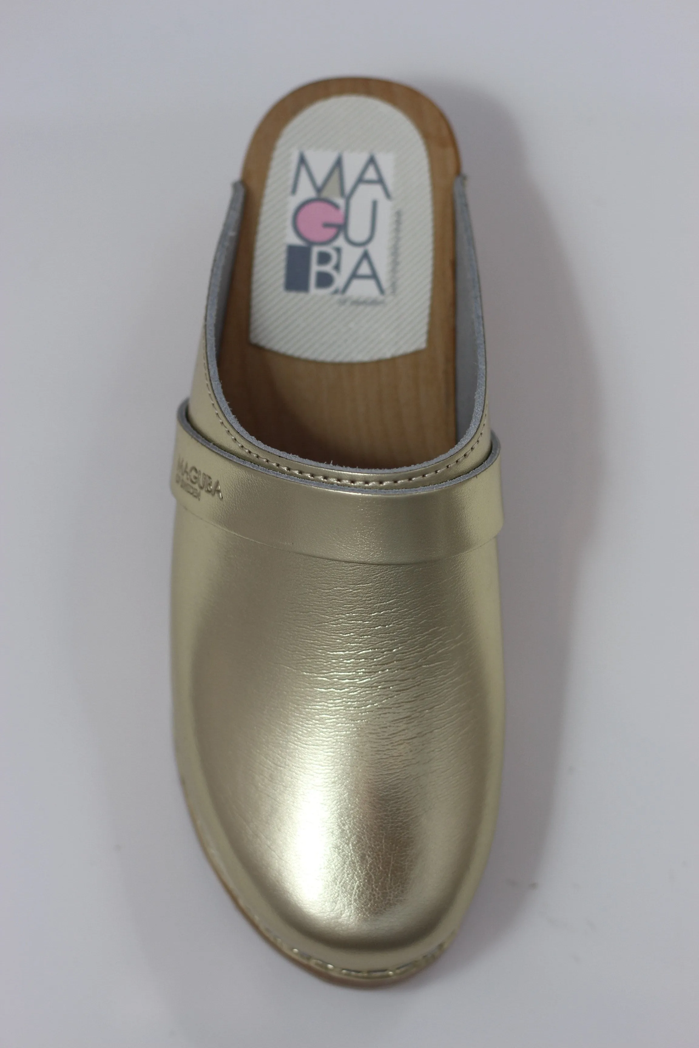 Maguba Women's Berkeley Clog - Gold Leather