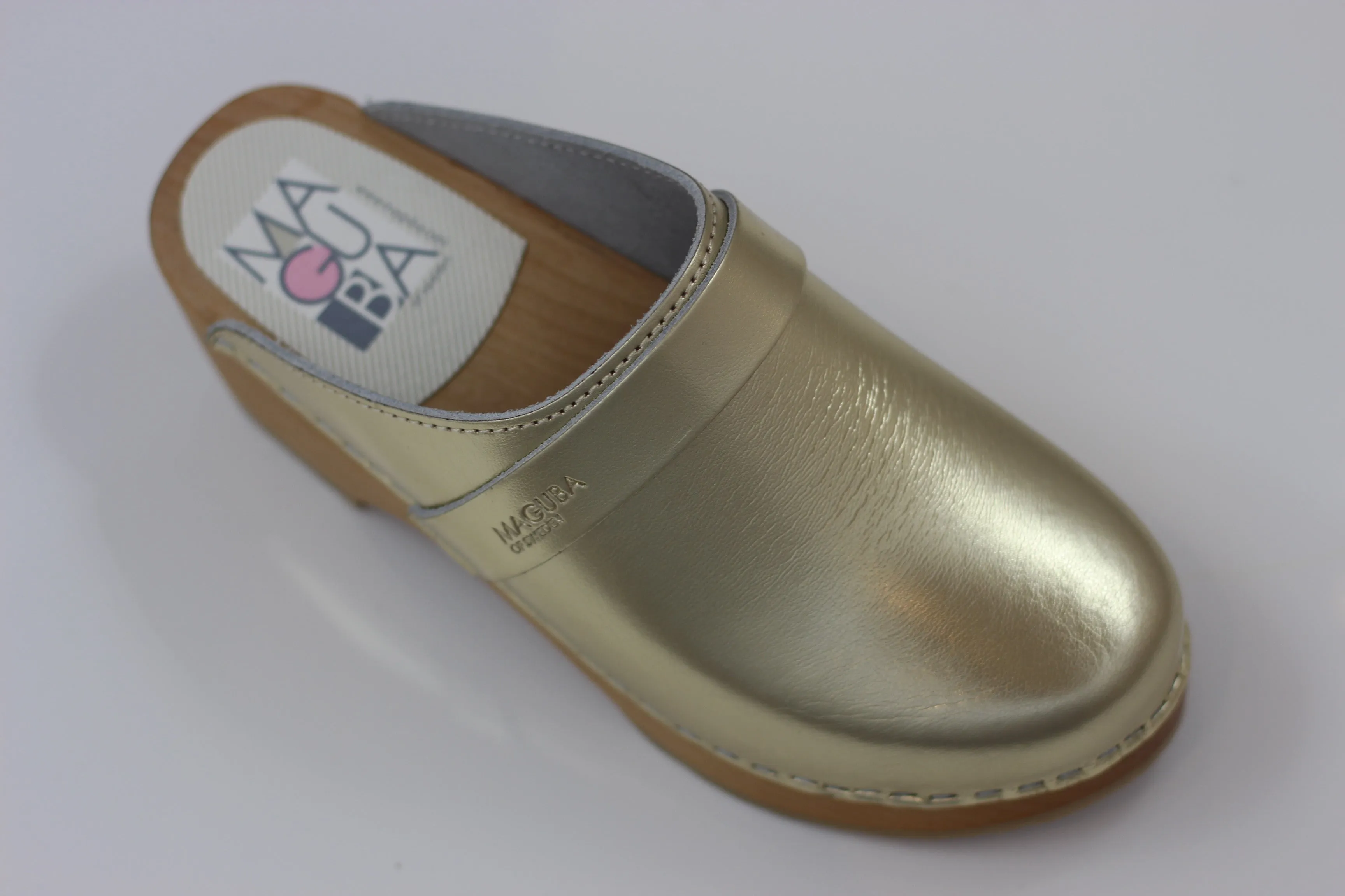 Maguba Women's Berkeley Clog - Gold Leather