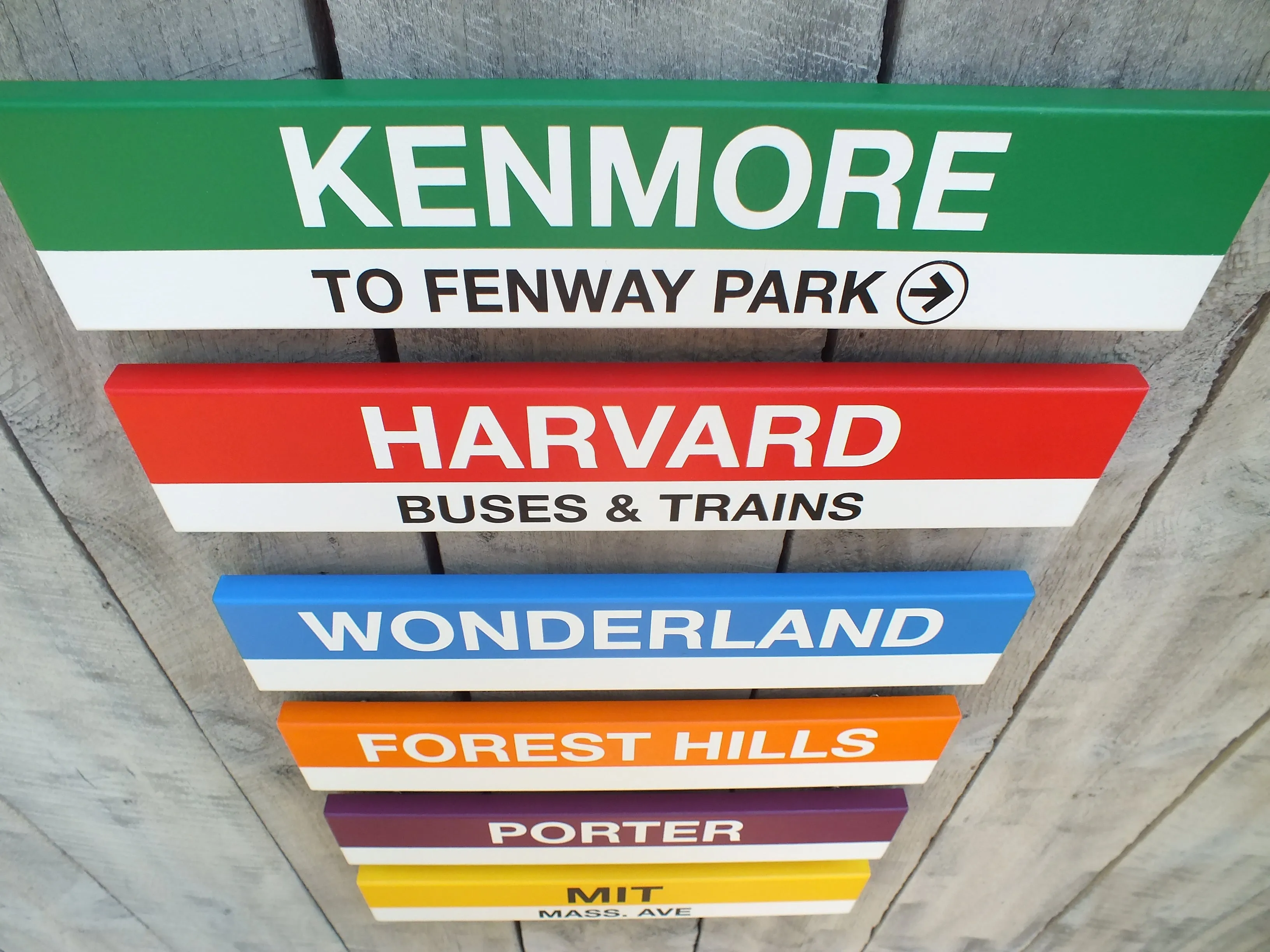 MBTA Orange Line Wood Station Signs (22")