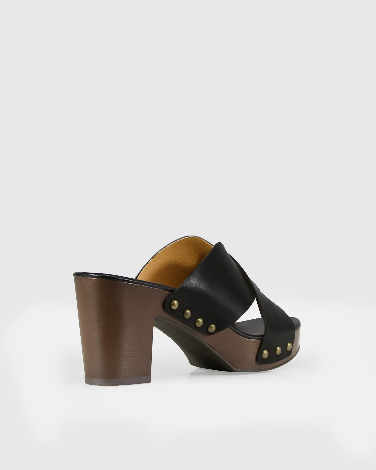 Midtown Clog Mule - Black/Chocolate