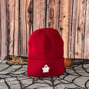 Nice Ghost Cuffed Beanie - Halloween Ghost Beanie