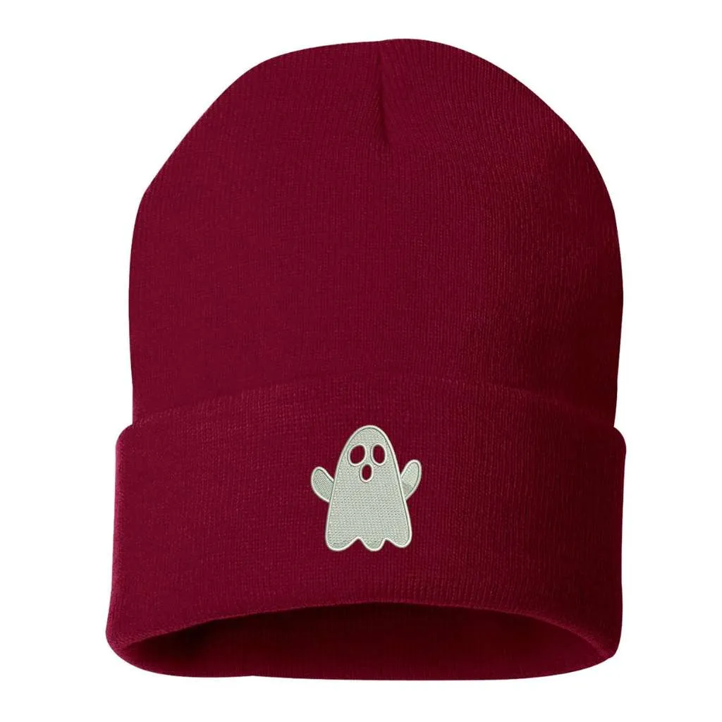 Nice Ghost Cuffed Beanie - Halloween Ghost Beanie