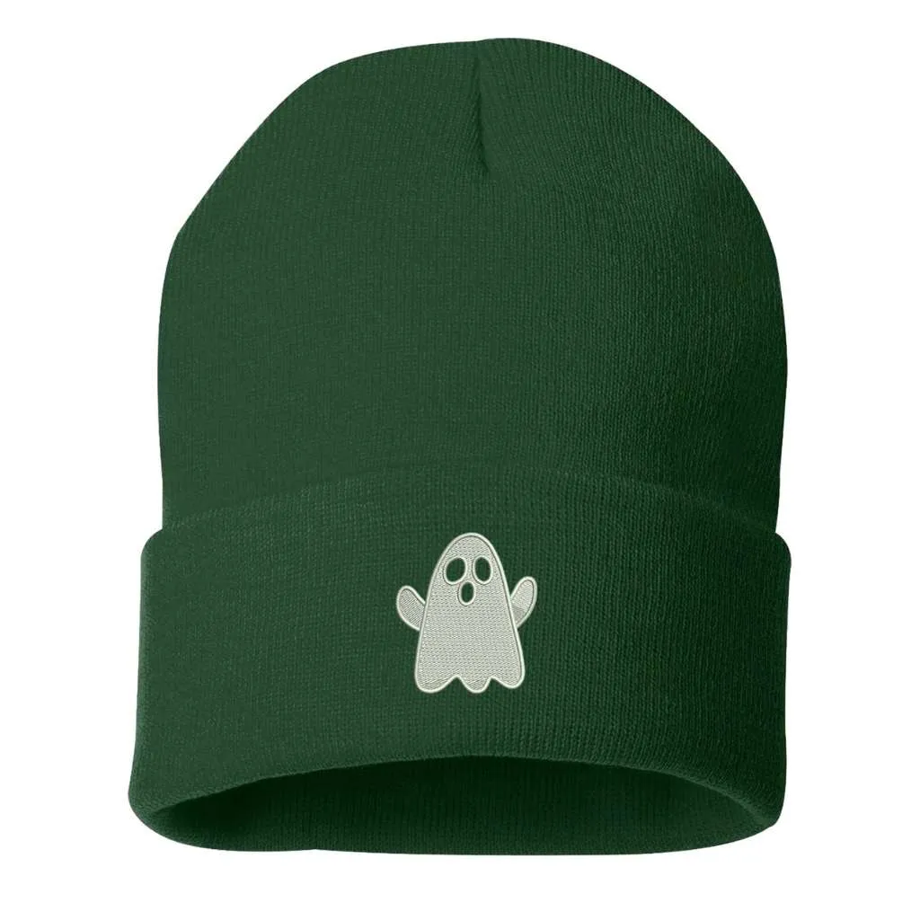 Nice Ghost Cuffed Beanie - Halloween Ghost Beanie