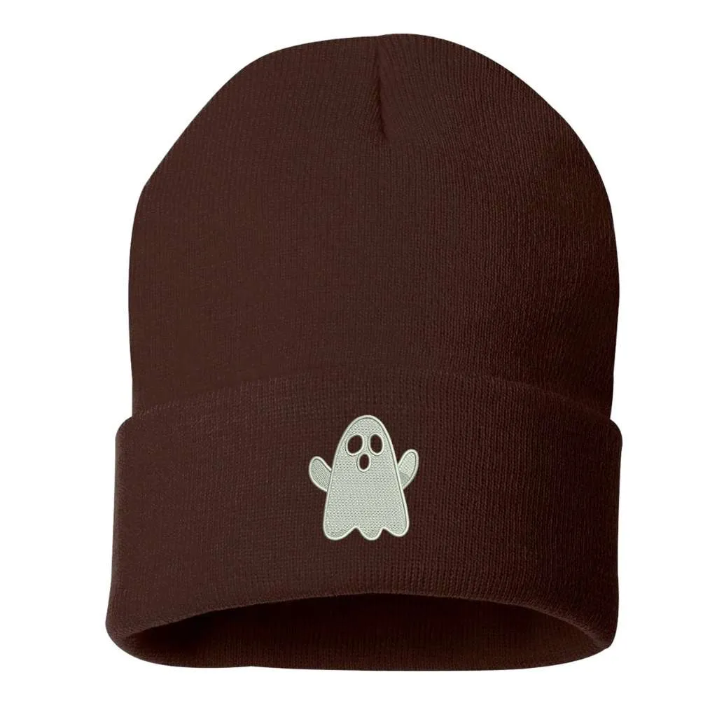 Nice Ghost Cuffed Beanie - Halloween Ghost Beanie