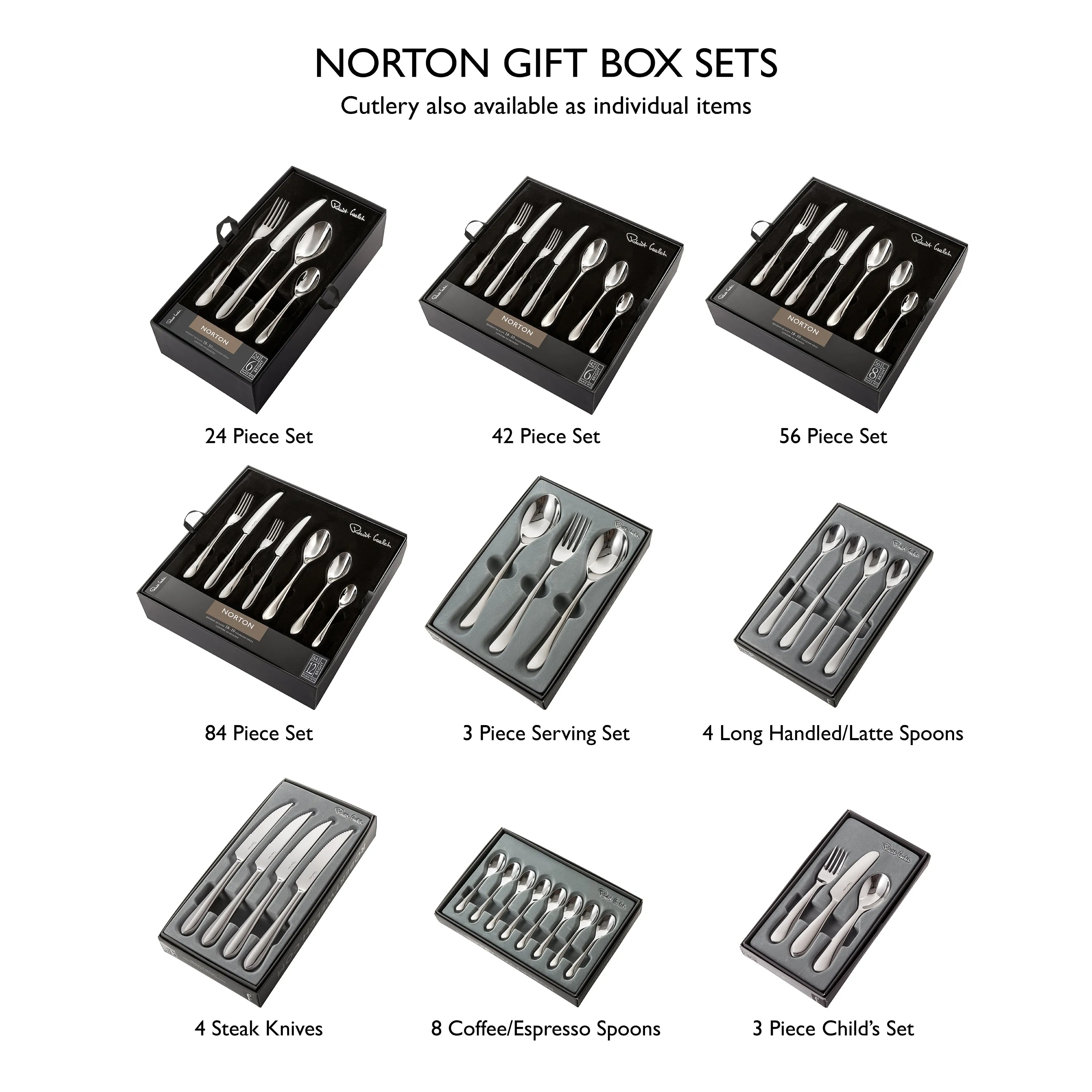 Norton Bright Cutlery Set, 24 Piece for 6 People